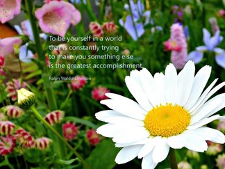 Quote by Ralph Waldo Emerson about being yourself
